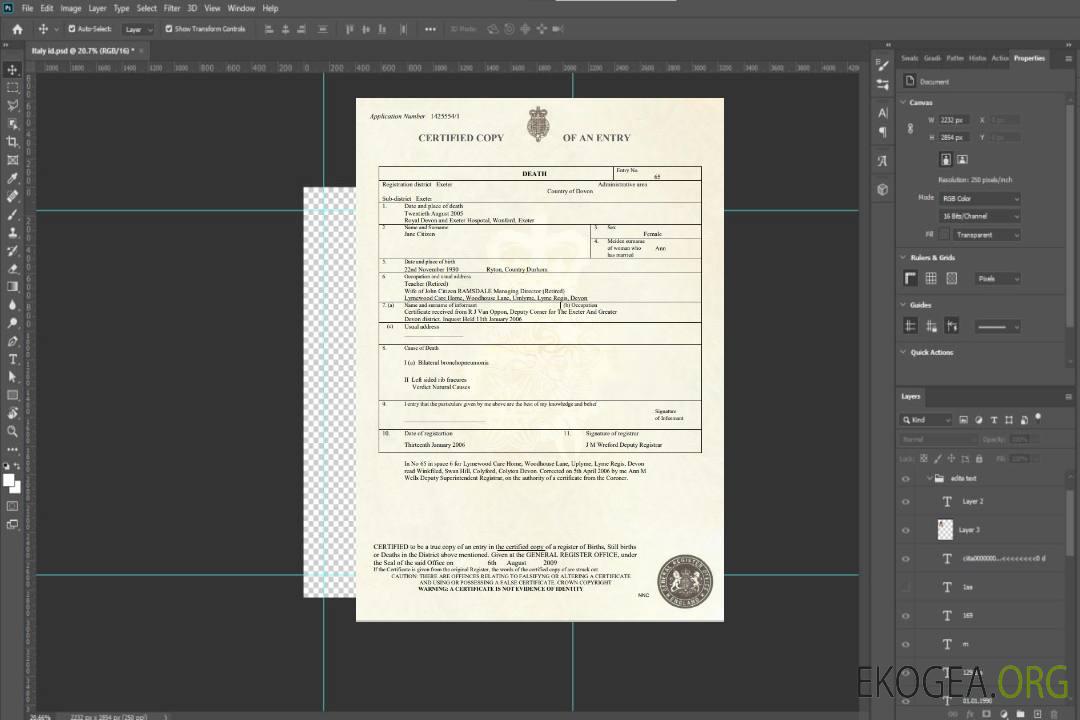 Modèle de certificat de décès du Royaume-Uni au format Word et PDF template Modèle de certificat de décès du Royaume-Uni au format Word et PDF template